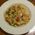 Cincy's cooksnap of when they made ☆カマンベールとアンチョビのパスタ.