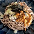 tomitomico's cooksnap of when they made 梅納豆のさっぱりお蕎麦☆.