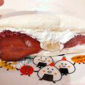 kk☆love's cooksnap of when they made イチゴとバナナのフルーツサンドイッチ.