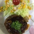 癒しの花's cooksnap of when they made きのこと玉ねぎの和風ソースハンバーグ.
