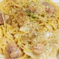norimakko's cooksnap of when they made ＊リメイク＊白菜のクリーム煮のパスタ＊.