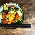 カズ形33's cooksnap of when they made アボカドサーモン丼.