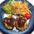 ミケネコキング's cooksnap of when they made 超簡単リメイク☆白和えハンバーグ.
