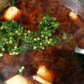 晴天屋's cooksnap of when they made ブリの味噌汁( 赤だし ).