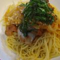 カナかおり's cooksnap of when they made おひとりさまの新玉と鯖味噌缶で簡単パスタ.