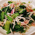 やまったくん's cooksnap of when they made ベーコンと小松菜ともやしの炒め物.