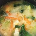 YUKIKI☆'s cooksnap of when they made ごま油がよく合う☆ちんげん菜のお味噌汁.