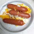 蛇口から生ビール's cooksnap of when they made 簡単！洗い物なし♪ウインナー卵☆卵焼き？.