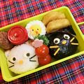 にこにこレインボー's cooksnap of when they made ハロウィン★黒ネコちゃんおにぎりの弁当.