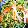 さすらい's cooksnap of when they made ボールだけで簡単！豆苗とかにかまのサラダ.