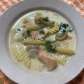 ソルトウォーク's cooksnap of when they made ほうれん草と鮭のクリームスープパスタ.