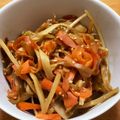 こころニコニコ's cooksnap of when they made 2:1で簡単本格黄金きんぴらごぼう.