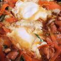 JZX729's cooksnap of when they made ◆焼き鳥缶de巣ごもり卵の白菜煮◆.