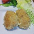なみわ's cooksnap of when they made コマ肉で柔らか☆チーズ入り焼きとんかつ♪.