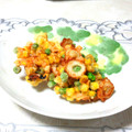 tennisnoah's cooksnap of when they made ♬ちくわの彩りかき揚げ♬～節約にも.