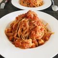 かなぽん☆☆'s cooksnap of when they made 玉ねぎたっぷり、シーフードトマトパスタ.