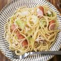 カプチーナ！'s cooksnap of when they made キャベツとソーセージのアンチョビパスタ☆.