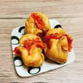 のんべぇヒロ's cooksnap of when they made キムチをつめた京がんも.