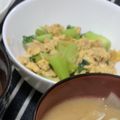 akizoo's cooksnap of when they made チンゲン菜とツナの高タンパク卵炒め.