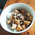 クックQRNPRB☆'s cooksnap of when they made 鶏そぼろとしめじのピリ辛丼.