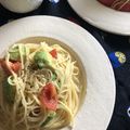 harusame。's cooksnap of when they made アボカドとクリチの北海道♪パスタ.