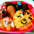 ３児mamaみきてぃ's cooksnap of when they made メロンパンナおむらいす＊キャラ弁.