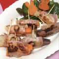 らびDX's cooksnap of when they made 大根とにんじんのベーコン巻き.