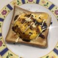 ラクラクダ's cooksnap of when they made もやしお好み焼き風トースト.