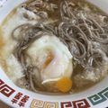 ミコミコママン's cooksnap of when they made 肉とろろ温玉ラー油蕎麦.