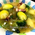 koiko亭's cooksnap of when they made ベーコンと芽キャベツの簡単あったかスープ.