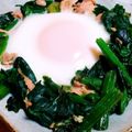 桜月❀咲良mommy's cooksnap of when they made ★ほうれん草とシーチキンの巣籠もり★.
