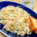 YUH♡ママ's cooksnap of when they made もやしとウィンナーのオイマヨ炒飯.