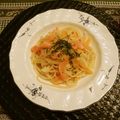 melmarilyn's cooksnap of when they made スモークサーモンのペペロンチーノ.