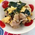北のデビル。's cooksnap of when they made 濃厚おかず☆わかめと豚肉のみそマヨ炒め.