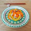 Newチヨコっと♪'s cooksnap of when they made パプリカとしめじの酒蒸し☆お弁当にも.
