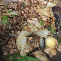 snow012's cooksnap of when they made ナスとピーマンとひき肉の中華炒め.