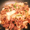 tsuyochan's cooksnap of when they made 牛肉とたっぷり野菜のすき焼き風炒め.