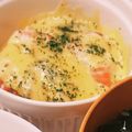 こももさん's cooksnap of when they made サーモンのガーリックマヨチーズ焼き♡.