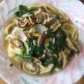さくらんぼ苺's cooksnap of when they made あさりとニラ、しめじの中華風うどん.