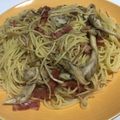 そらのぱぱ's cooksnap of when they made しいたけとベーコンのバターしょうゆパスタ.