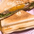 みぽこ♥'s cooksnap of when they made ＊アボカドベーコンエッグホットサンド＊.