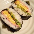 おしゃわさん's cooksnap of when they made 手軽な朝定食☆BLTおにぎらず.