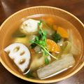 machi＊♡'s cooksnap of when they made レンコンと大根で風邪予防デトックススープ.