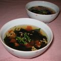 カナティーヌ's cooksnap of when they made トマトとワカメのヘルシースープ.