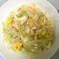 クックDNJMZ1☆'s cooksnap of when they made 水漬けパスタで明太子とたまごのサラスパ.