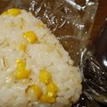 あきつま（杏花☆）'s cooksnap of when they made ＊めんつゆバターのコーンおにぎり＊.