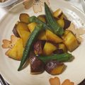wataru1026's cooksnap of when they made 【おかず】さつま芋とおくら煮.