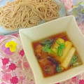 hikarin♪'s cooksnap of when they made 麺つゆで簡単☆鶏肉で鴨南蛮風♬.