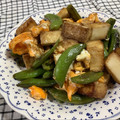 ポンチタン's cooksnap of when they made ＊厚揚げとスナップえんどうたまご炒め＊.