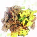 沢田利奈's cooksnap of when they made 牛肉と小松菜と卵の炒め物.